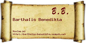 Barthalis Benedikta névjegykártya